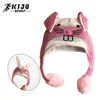 Hot Sell Cute Funny Bunny Hat with Air Pumping and Moving Ears Plush Lovely Soft Rabbit Animal Beanie Hat