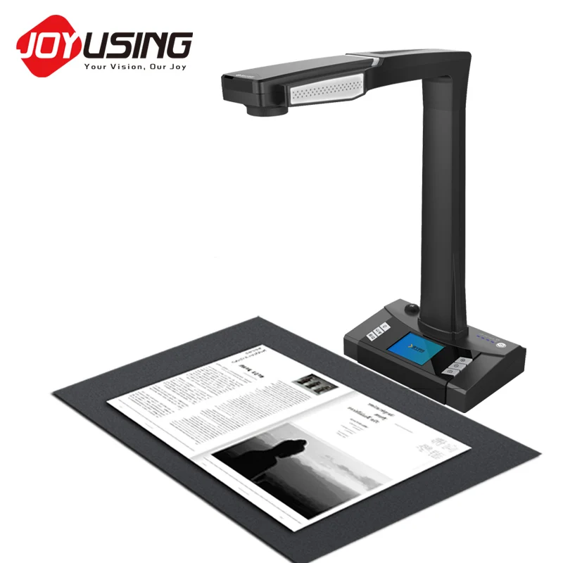 

High-Speed Automatic Book Scanner Document Scanner with JPG/PDF/TIFF Formats Digital Visualizer for Education Office Library, Black