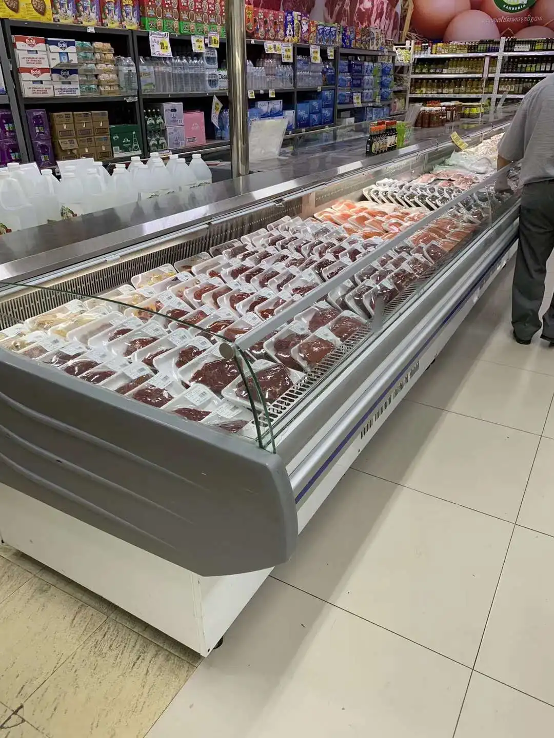 Commercial Open Type Meat Seafood Fish Display Refrigerator For