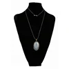 Diamond frame elliptical stone lining Necklace Jewelry Necklace Jewelry Necklace