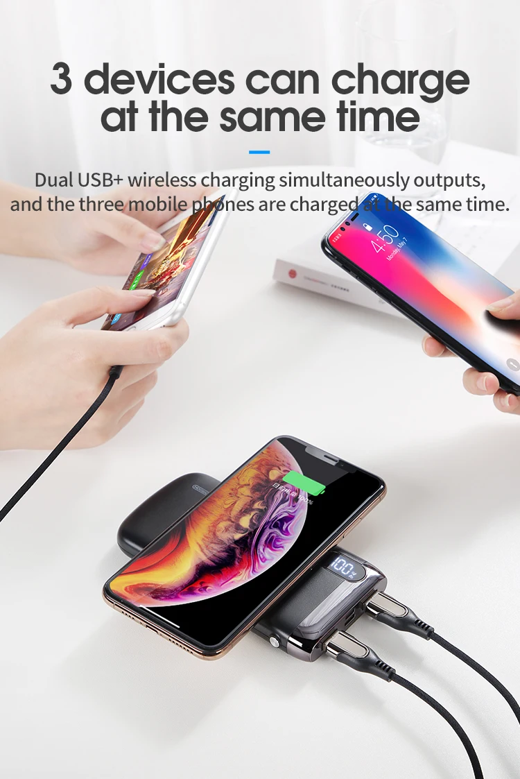 Joyroom 10000mah wireless charger powerbank super slim power bank - ANKUX.COM