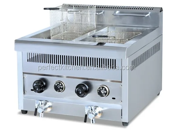 Restaurant Equipment Gas Fryer With Temperature Controller /natural Gas ...