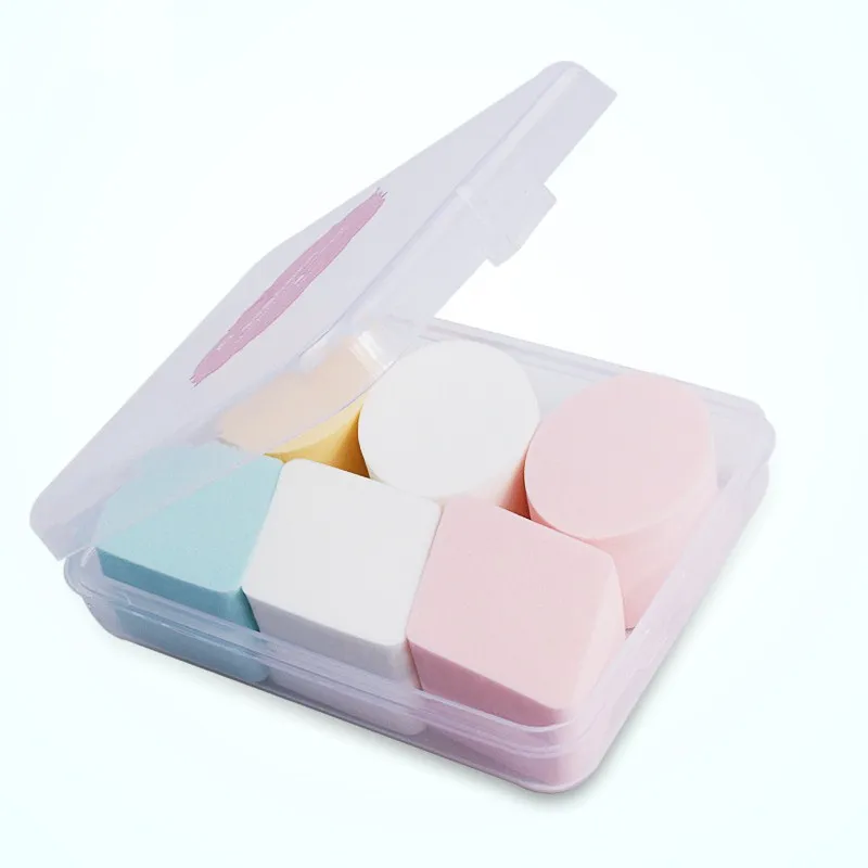 

6pcs non-latx makeup wedges sponges puffs, Transparent