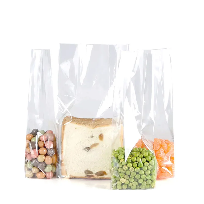 
Cheap Plastic Side Gusset Printing Opp Square Bottom Candy Package Bag 