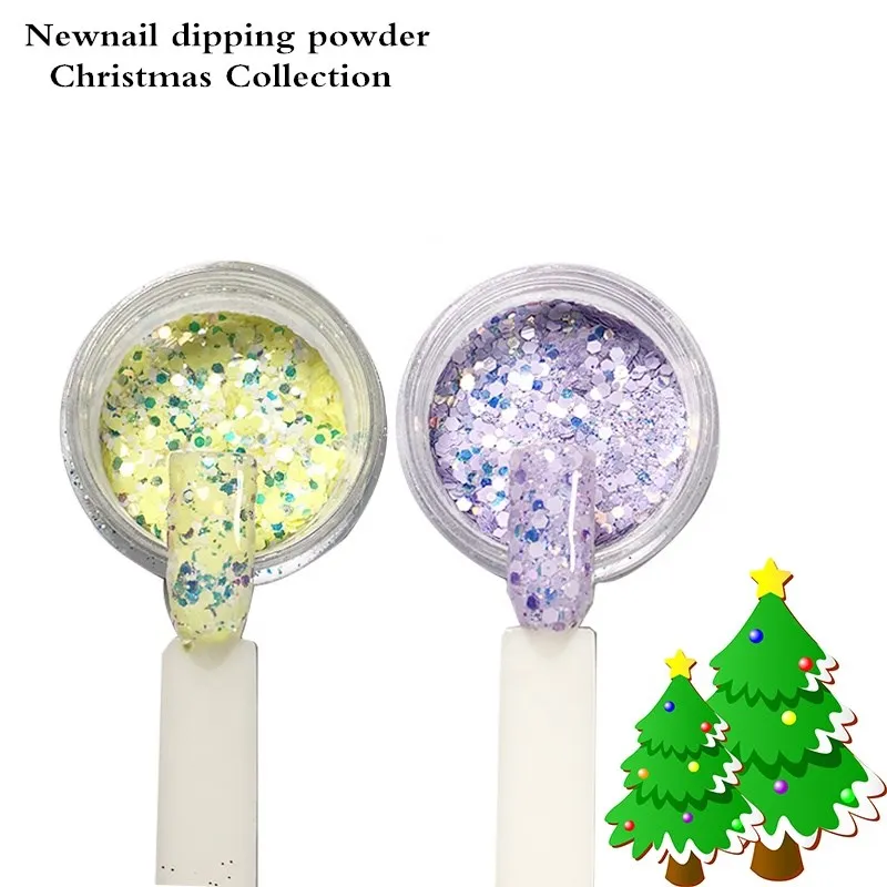 

Newnail wholesales christmas collection dipping powder system set with more than 250 colors
