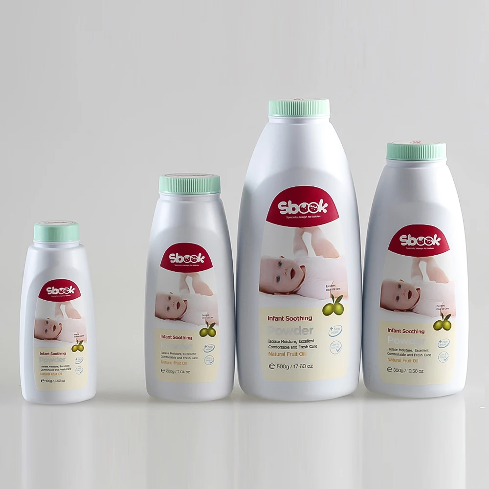 
high quality sbook baby powder talcum powder bottles 