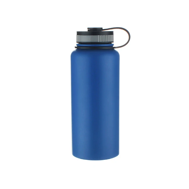 

32 oz custom logo thermos vacuum flask sport water bottle vacuum insulated stainless steel water bottle with plastic lid, Any color as pms