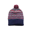 Hot Sale Jacquard Aztec Pattern Knitted Knit Beanie Hat With Pom Pom