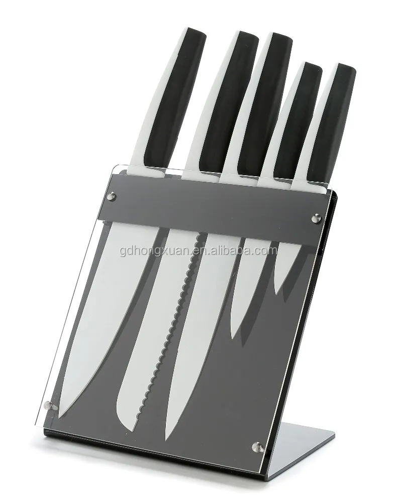 5PCS knife set -Stainless steel Blade with Non-stick coating,PP handle