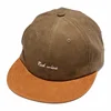 wholesale 6 panel custom unstructured beige corduroy cap snapback hat