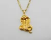 Custom Animal Shape Gold Plated Cobra Snake Pendant Jewelry