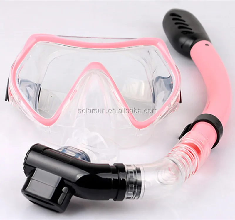 wide view scuba diving mask set liquid silicone snorkel mask set cheap mask and snorkel set