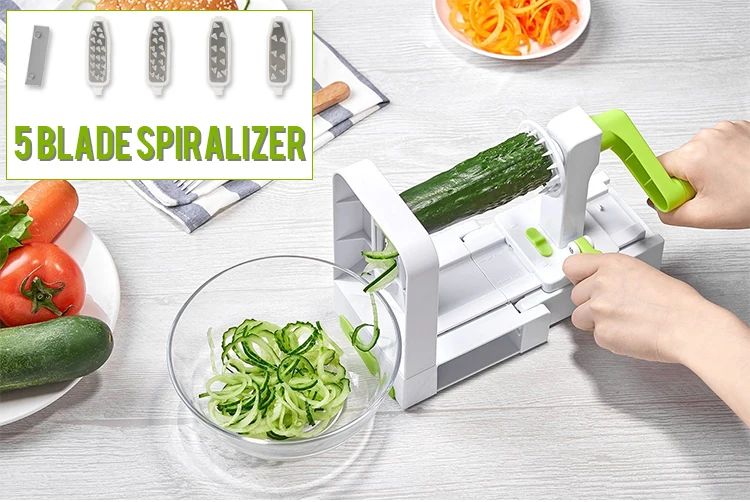Amazon Top Seller Versatile & Compact Foldable Vegetable Spiral Slicer