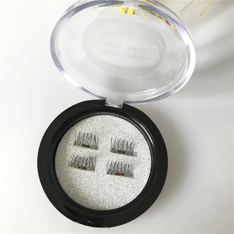 

Wholesale own brand lashes silk mink magnetic eyelashes with custom eyelash packaging, Natural black