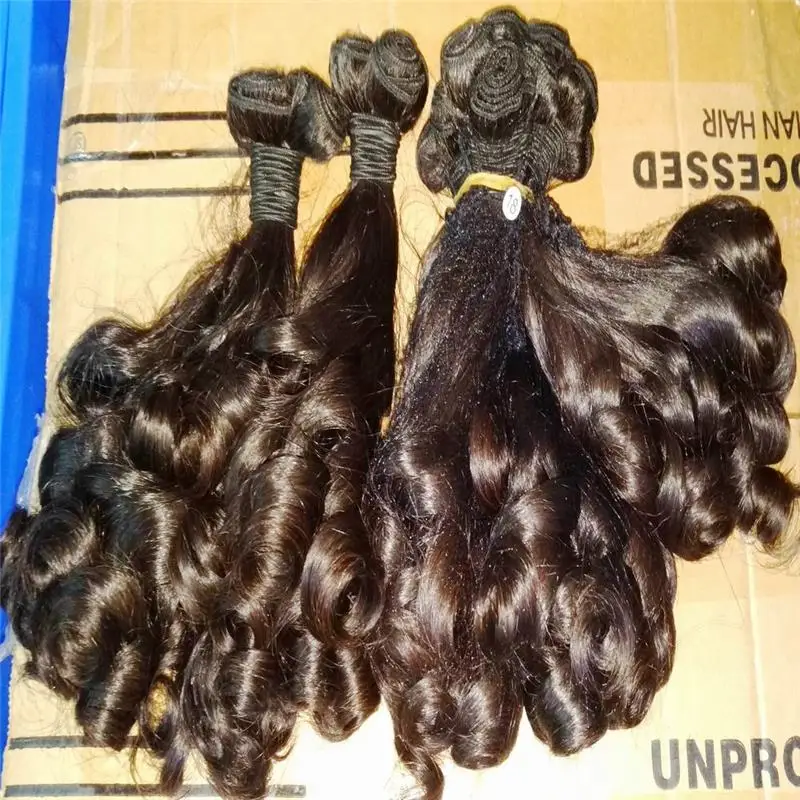 

Grade 10A Virgin Human Hair human extension funmi hair Double Drawn Wefts Cambodian hair