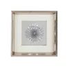 Silver handmade Laser paper Flower vintage framed wall art decor for hotels