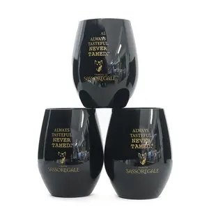 Image of 230ml BPA free Plastic Tritan Stemless Shatterproof Wine Cocktail Glass