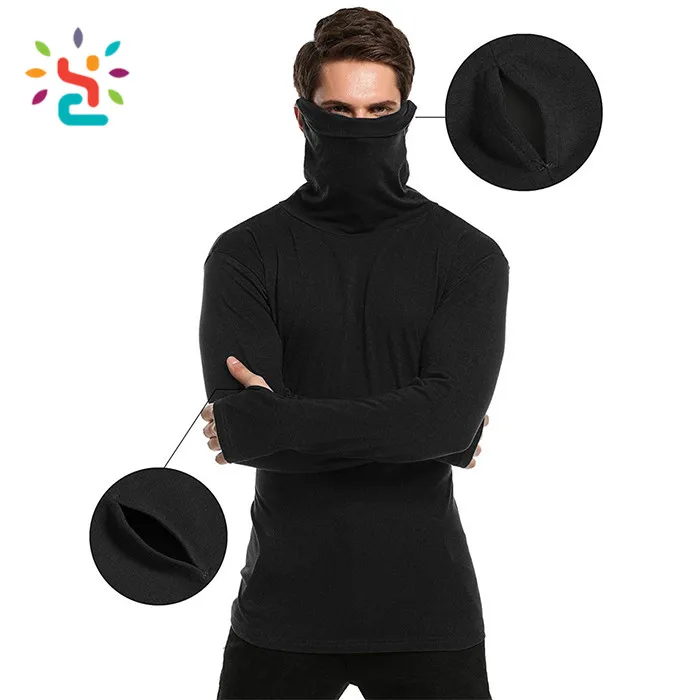 black turtleneck with thumb holes