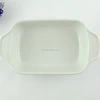 Safety 8.4 inch personalized porcelain cheap bakeware with handle