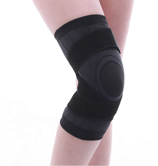 

knee sleeve compression 3D Weaving Compression Knee Sleeve Brace for Men & Women, Green, orange, black ,red knee support