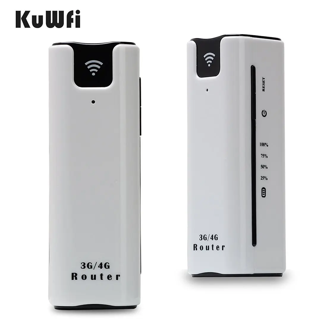 KuWFi Smart Moblie WIFI hotspot 3G router with sim card slot with Power Bank 2200Mah Portable WiFi 3G Wireless Router Support 2100MHZ network Power bank 3G wifi Router with SIM Card Sot