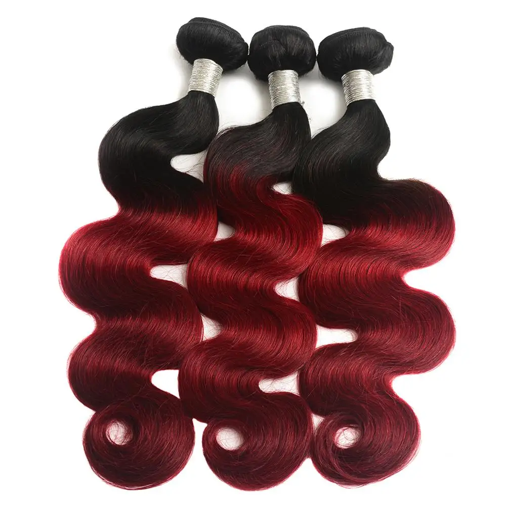 

1B 99j Burgundy Straight Extension Human Brazilian Hair Bundles Cuticle Aligned Hair Brazilian Hair, 1b/99j burgundy ombre colour