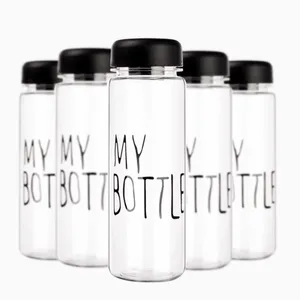 Image of BPA Free 500ml Clear Plastic Bottle Customized Print Plastic Drinking Water MY BOTTLE
