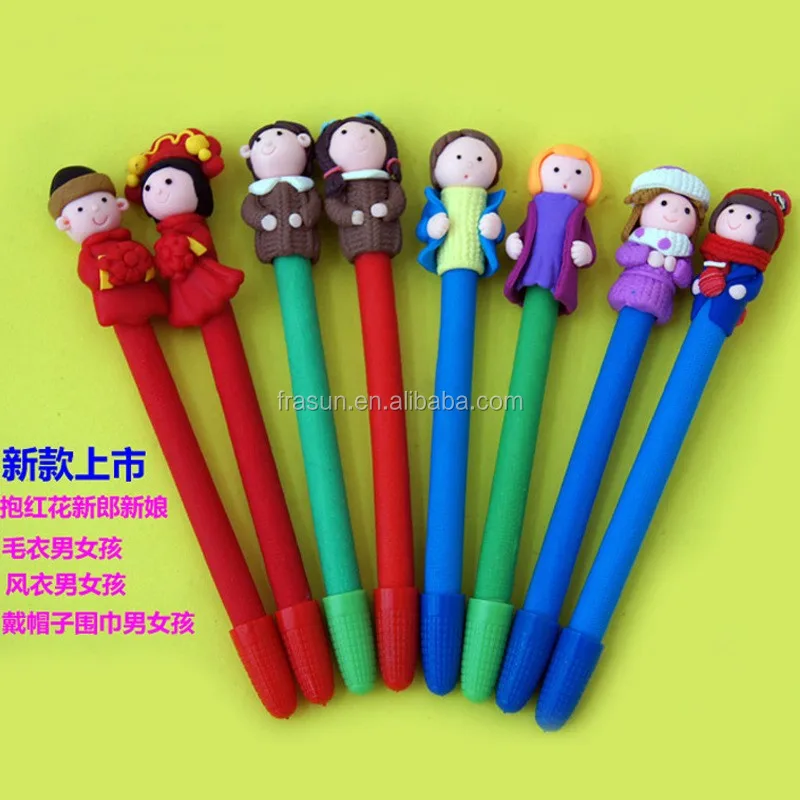 卸売安いかわいいポリマー粘土男の子女の子ペアボールペン Buy ペアボールペン 安いボールペン ポリマー粘土ボールペン Product On Alibaba Com