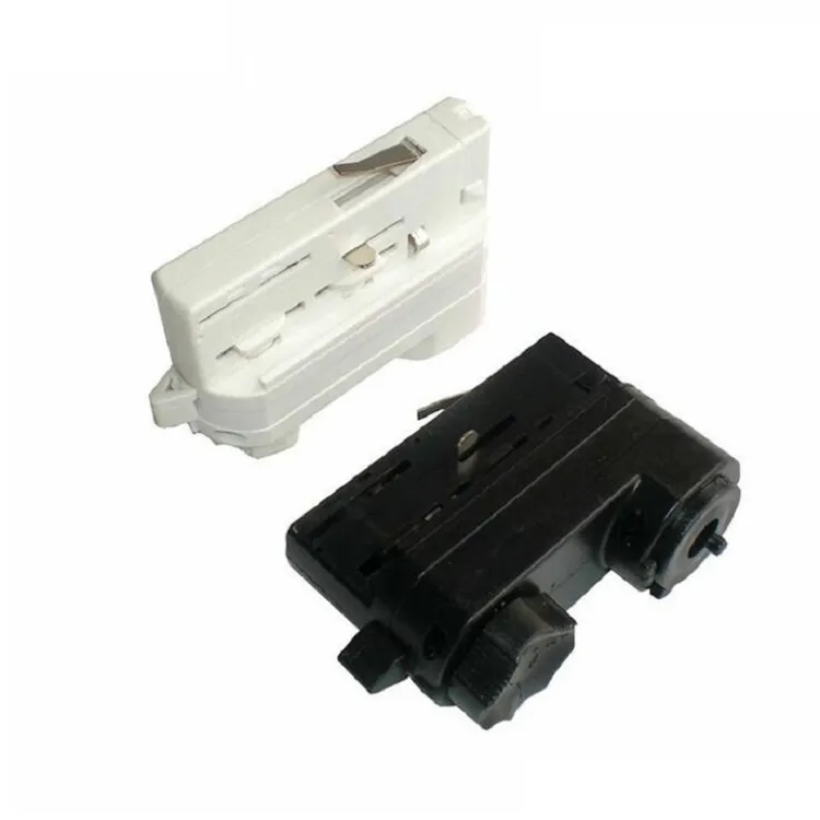 

white black Four Track Line Plastic Lamp Connector joint 4 wire Track Lamp Base