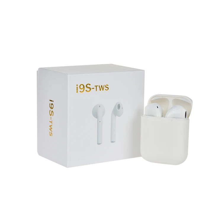 

Portable Blue tooth Mini Double Ear Earbuds Earphone I9S Wireless Invisible Headphone, White