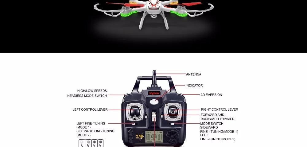 Оригинальный Syma X54hc Rc Квадрокоптер Дрон С Hd Камерой 2,4g 6-осевой Rc Верто