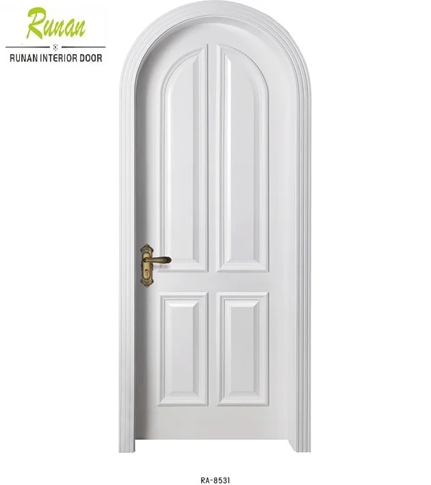 Arc Solid Wooden Interior Doors With White Painted Buy Wooden