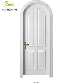 Arc Solid Wooden Interior Doors With White Painted Buy Wooden Doors Solid Wooden Doors Doors With White Painted Product On Alibaba Com