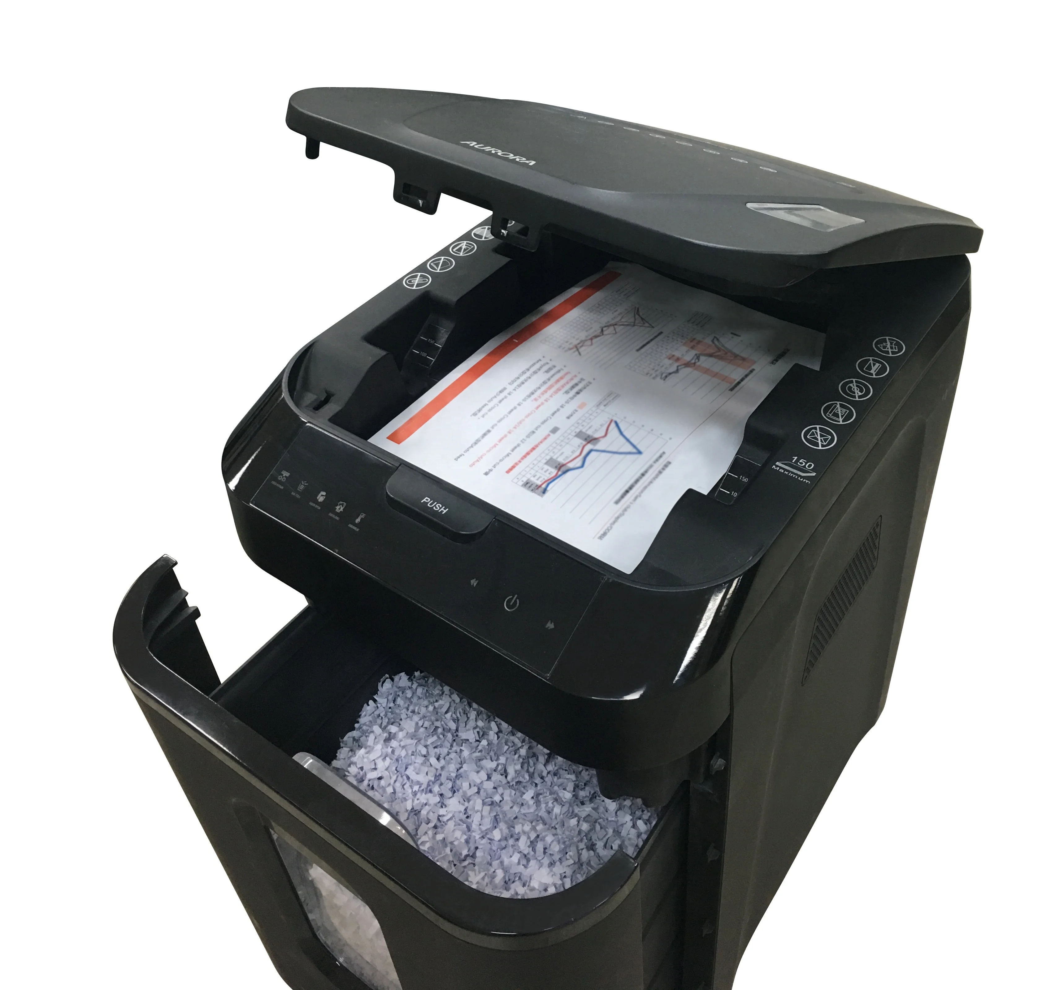 
AURORA Auto feed Paper shredder AS152CM mini cross cut 4x12mm, Heavy Duty Shredding machine for Office & SOHO 