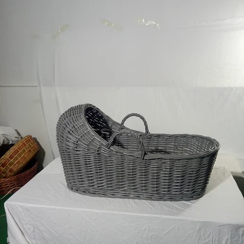 Nursery Decor Bassinet Natural Wicker Baby Basket Wicker Moses