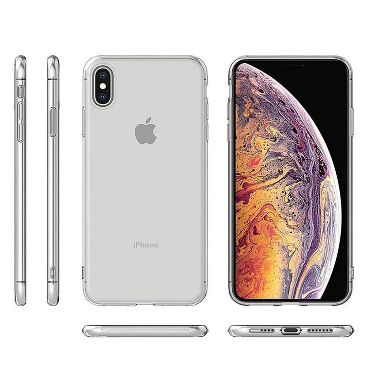 ultra thin transparent TPU soft mobile Phone case back cover case clear for iphone xs max