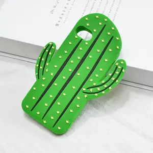 Wholesale Manufacturers Cactus Custom Design 3d Accessories Silicone Cell Phone Case for iPhone 8 7 6 Plus X Mobile Cover