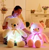 Teddy Doll Bear Hug Colorful LED Flash Light Plush toy christmas birthday gift