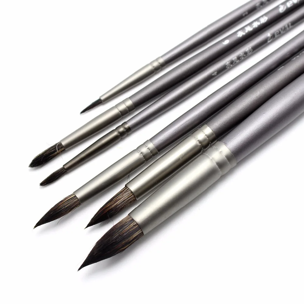 Professional Kolinsky Oil Artist Paint Brush Set Size 6 8 10 1214 16 18