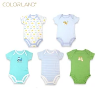 

Breathable 100% cotton baby boy suit random color body suit baby