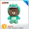 Plush Bear in Take-off Green Dragon Suit Packed in PVC Box