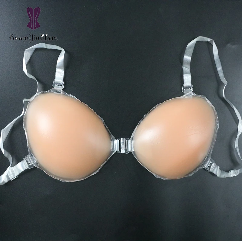 

Nontoxic Silicone Seamless Underwear Women Bras Ropa Interior De Mujer Bra Shaper With Plastic Straps, Black,nude