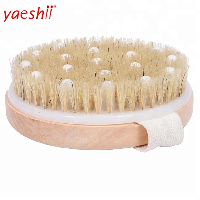 

Yaeshii New Fresh Professional Wooden Boar Hair Bristle Brush with White Edge Self Cleaning Hair Brush Comb for Body