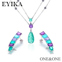 

Eyika fashion design jewelry set earring and necklace jewelry set mix color jewelry set