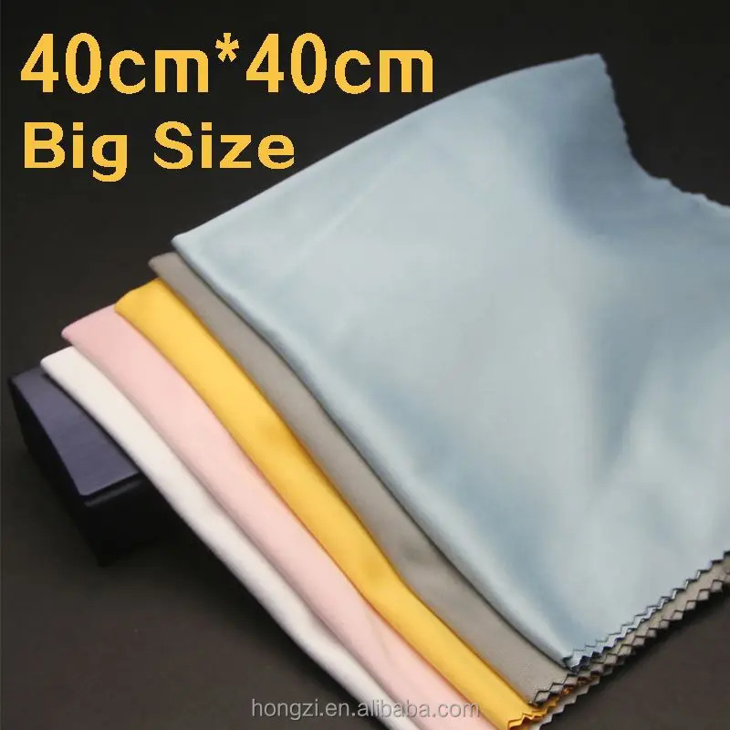 

40x40cm Large Size Lens Clothes Cleaning Cloth Microfiber Sunglasses Eyeglasses Camera Glasses Duster Wipes, Color random