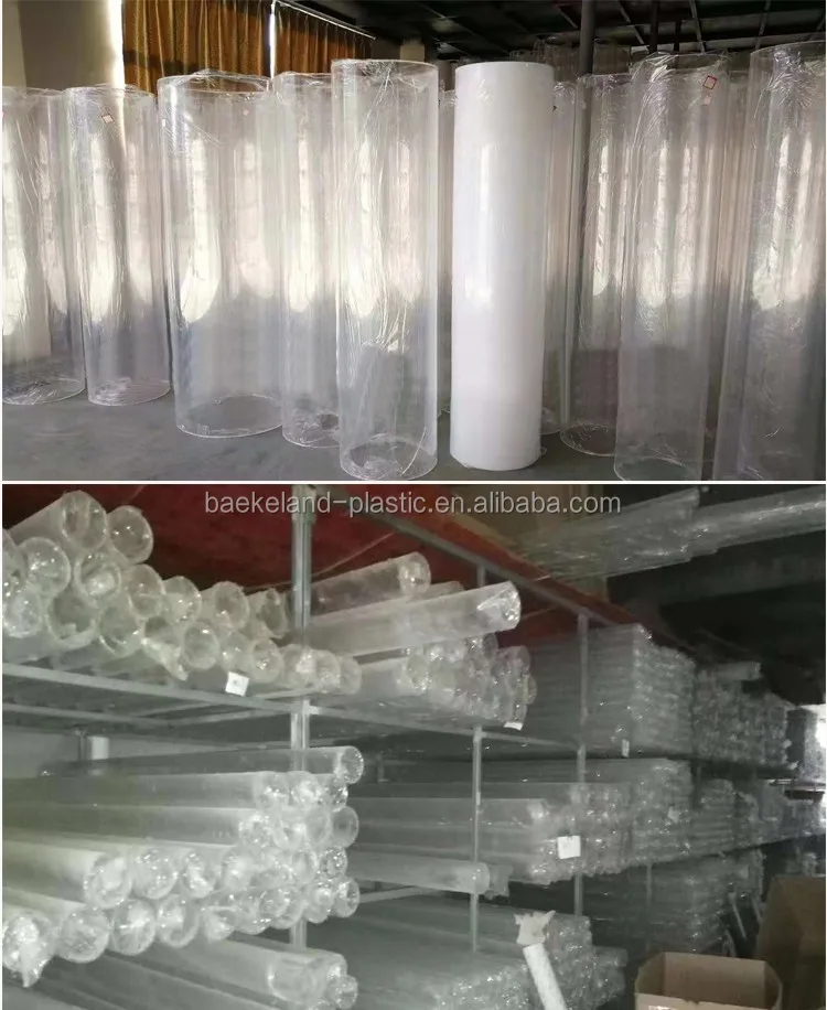 Custom Large Diameter Clear Plastic Acrylic Tube / Pc Pipes 400mm 500mm