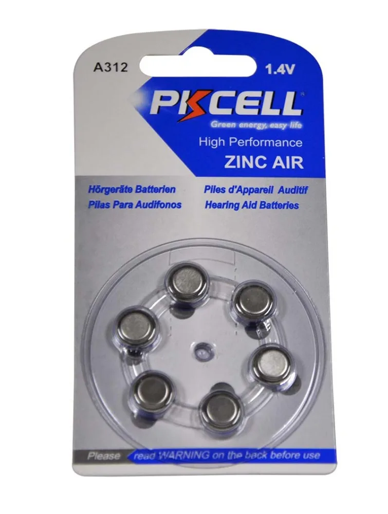 Hearing Aid Battery Zinc Air A313 A675 A10 A13 1.4v Button Cell Battery