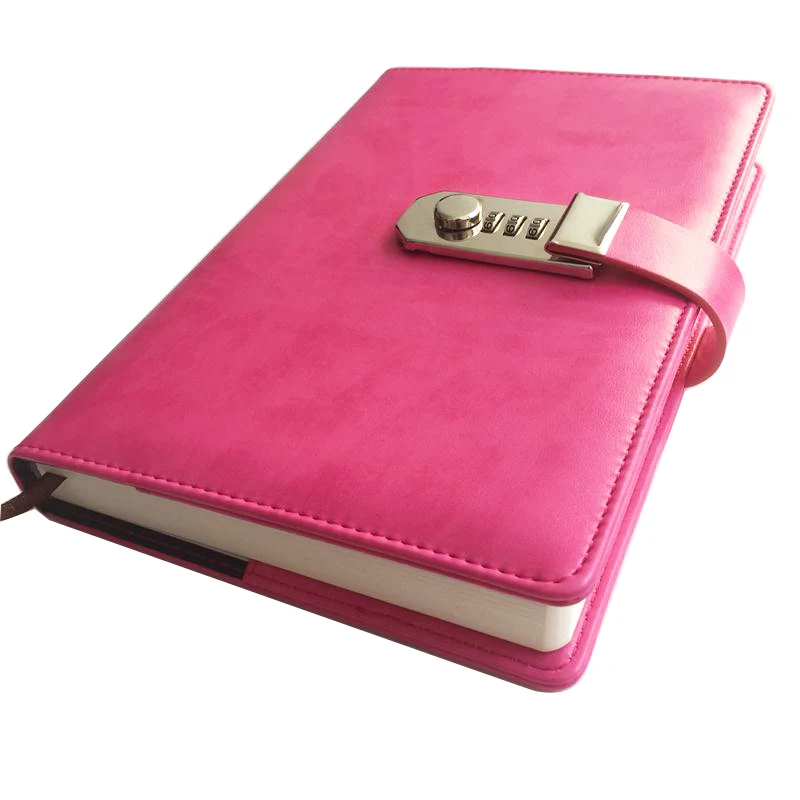New Style Combination Leather Digital Key Lock Diary For Retail Buy Lock