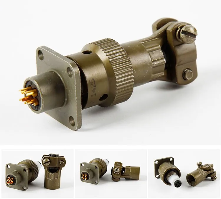 Ms3106f84p Circular Electrical Aviation Metal Connector 4 8