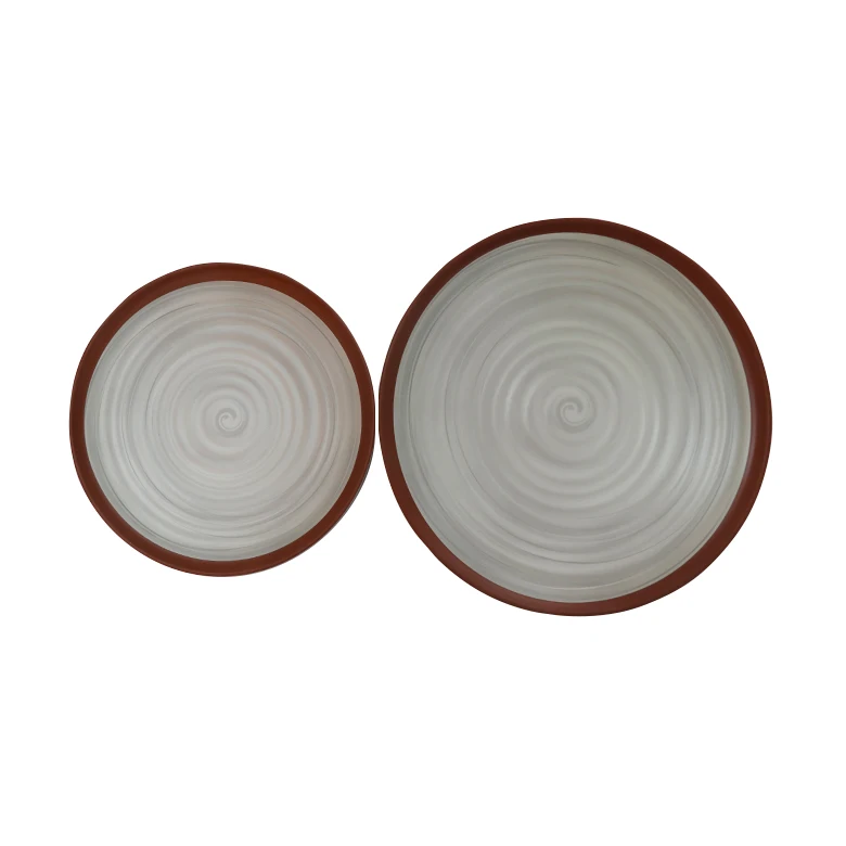 China factory cheap price OEM eco friendly plastic kitchenware melamine creamy white korean unbreakable dinnerware sets luxury